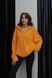 Вязанный свитер с молнией женский QU STYLE Оранжевый (TK231078 orange Универсальный (S-M-L))