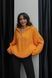 Вязанный свитер с молнией женский QU STYLE Оранжевый (TK231078 orange Универсальный (S-M-L))