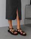 Босоножки на платформе с переплетом Женские L&M Черный 38 (24,5 см) Код: F190 black