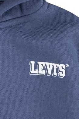 Дитячий комплект 3в1 Levi's (толстовка на флісі + футболка + штани) для хлопчика Біло-синій (340 set-pvu blue (62 (3m))