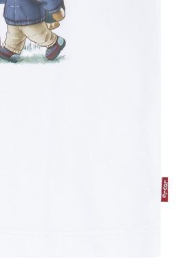 Дитячий комплект 3в1 Levi's (толстовка на флісі + футболка + штани) для хлопчика Біло-синій (340 set-pvu blue (62 (3m))