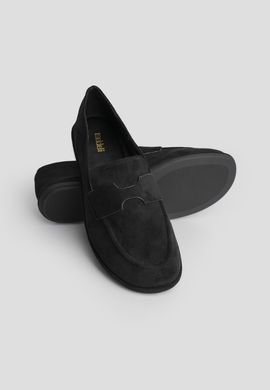 Замшевые лоферы Meideli женские Черный 36 (23 cм) (t227 black)