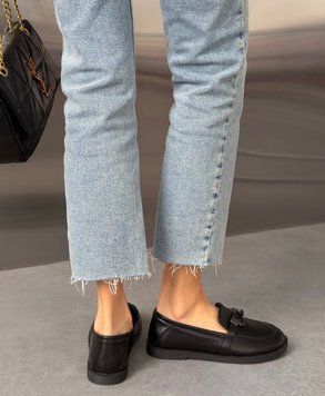 Лоферы с ремешком в стиле Hermes Bashili Женские Черный 41 (26 см) (h65130 black)