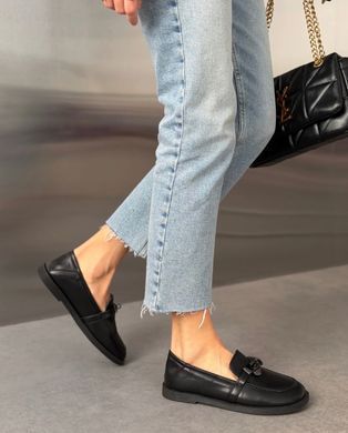 Лоферы с ремешком в стиле Hermes Bashili Женские Черный 36 (23,5 cм) (h65130 black)