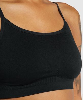 Фітнес топ, спортивний бюстгалтер жіночий Gymshark Чорний (GLUW4532-BK black (XS (34))