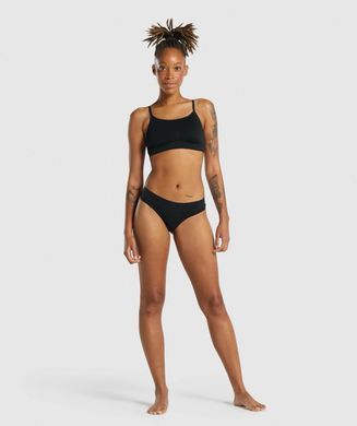 Фітнес топ, спортивний бюстгалтер жіночий Gymshark Чорний (GLUW4532-BK black (XS (34))