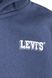 Дитячий комплект 3в1 Levi's (толстовка на флісі + футболка + штани) для хлопчика Біло-синій (340 set-pvu blue (62 (3m))