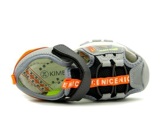 Сандалии с закрытым передником для мальчика Kimboo Серо-оранжевый (GY2423 grey-orange (21 (14 см)))