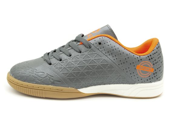 Футзалки для мальчиков Alemy Kids Серый Оранжевый (5118B grey-orange (32 (20,5 см))