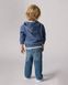 Дитячий комплект 3в1 Levi's (толстовка на флісі + футболка + штани) для хлопчика Біло-синій (340 set-pvu blue (62 (3m))