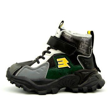 Демисезонные ботинки для мальчика Bessky Черно-зеленый (b941 black-green (28 (18 см))