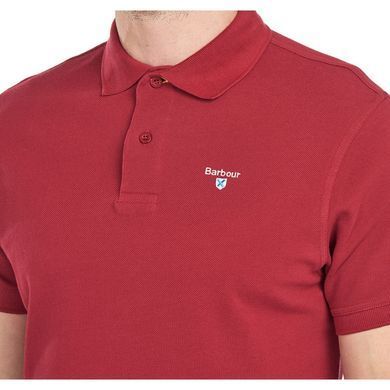 Мужская спортивная рубашка поло Barbour - Biking Red Бордовый (B. Li RE95 red lav25 (S)