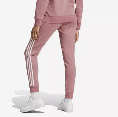 Штани жіночі Adidas Essentials 3-Stripes French Terry з манжетами Темно-рожевий (JP0776 d-pink lav25 (S)