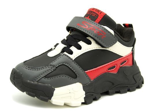 Кроссовки демисезонные для мальчиков KIMBO Черный и Красный (ZY375-2K black-red (27 (16,5 см))