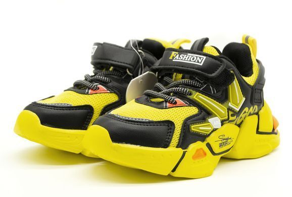 Кроссовки для мальчика KIMBO Черный и Желтый (KJ825-2A black-yell (26 (16 см))