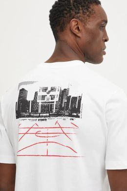 Хлопковая футболка Adidas MC PHOTO TEE мужская Белый (JN6951 white lav25 (S)