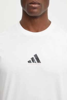 Хлопковая футболка Adidas MC PHOTO TEE мужская Белый (JN6951 white lav25 (S)