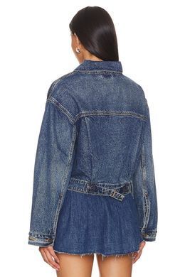 Куртка джинсовая LEVI'S TAILORED 90S женская Синий (Trucker Missed My Fligh blue lav25 (L)