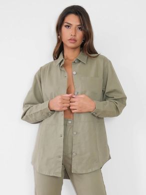 Джинсова сорочка жіноча Missguided Хакі (G1807802 khaki (38))