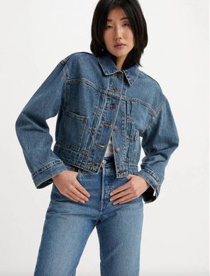 Куртка джинсовая LEVI'S TAILORED 90S женская Синий (Trucker Missed My Fligh blue lav25 (L)