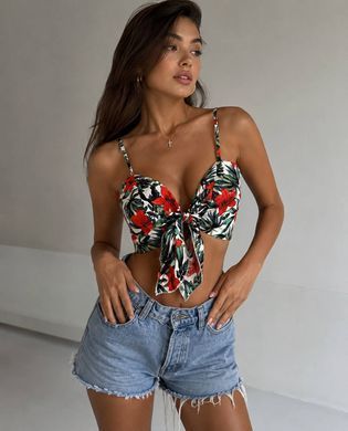 Топ на завязке женский Tezenis Разноцветный (1MT183 jungle (M))