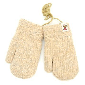Варежки для девочки RuBi Бежевый (A-611 beige (4-6 лет (обхват 14 см))