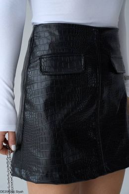 Спідниця під шкіру крокодила жіноча QU STYLE Чорний (DE251003 black (S (36))