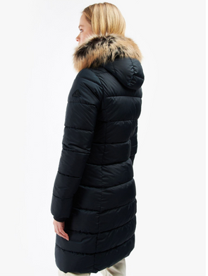 Стёганая куртка пуховик Barbour Rosoman женская Черный (Rosoman Quilt black lav25 (L)