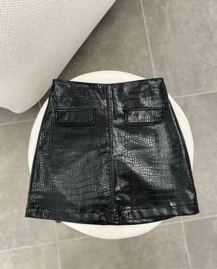 Спідниця під шкіру крокодила жіноча QU STYLE Чорний (DE251003 black (S (36))