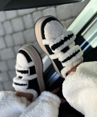 Зимние кроссовки Teddy на липучках женские Meideli Черный (E3323 black (36 (23,5 см))