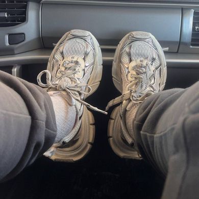 Кроссовки Balenciaga женские No brand Бело-серебристый (B1145 white-silver (41 (26 см))