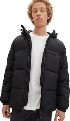 Зимова куртка Пуффер чоловіча Tom Tailor Чорний (1039404 black S)