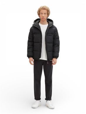 Зимова куртка Пуффер чоловіча Tom Tailor Чорний (1039404 black S)