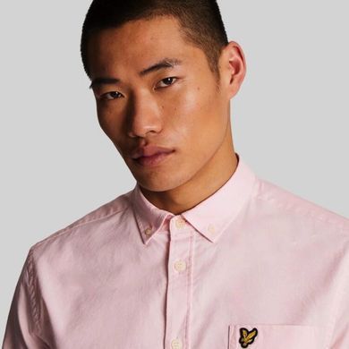 Рубашка Lyle & Scott Regular Fit Oxford Розовая мужская (W488 light pink lav25 (L)