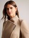 Пальто ROSE Ted Baker из шерсти с поясом длины меди женское Бежевый (Rose Midi Coat camel lav25 (M)