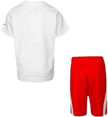 Набір футболка та шорти Nike Dri-Fit для хлопчика Біло-червоний (76G054 white-red lav25 (S (104-110 см))