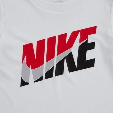 Набір футболка та шорти Nike Dri-Fit для хлопчика Біло-червоний (76G054 white-red lav25 (S (104-110 см))