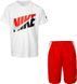 Набір футболка та шорти Nike Dri-Fit для хлопчика Біло-червоний (76G054 white-red lav25 (S (104-110 см))