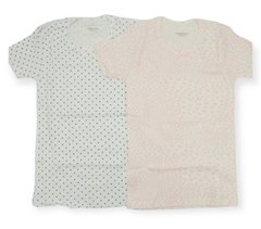 Комплект бавовняних футболок 2 шт для дівчинки Piazza Italia Біло-рожевий, біло-блакитний (PIT1501 95 white-pink, white-blue (4-5 лет (110 см))