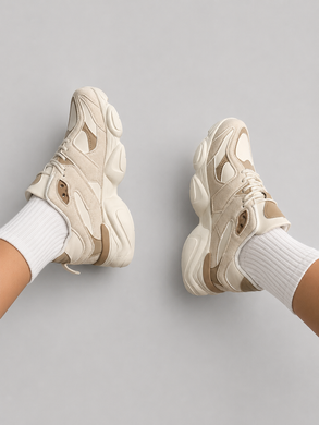 Кроссовки в стиле New Balance 9060, натуральная замша Женские Bashili Бежевый 41 (25 см) Код: H6628 beige