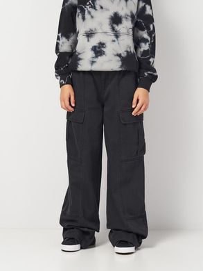 Подростковые багги штаны-карго для девочки Levi's Lvg Twill '94 Baggy Wide Leg Черный (019 pvu jet-black (140 (10A))