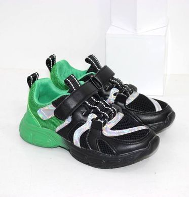 Кроссовки подростковые TTXS (Paliament) Черный с зеленым (C222 black-green (36 (22 см))