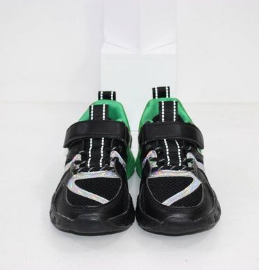 Кроссовки подростковые TTXS (Paliament) Черный с зеленым (C222 black-green (36 (22 см))