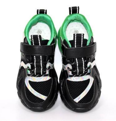 Кроссовки подростковые TTXS (Paliament) Черный с зеленым (C222 black-green (36 (22 см))