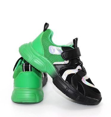 Кроссовки подростковые TTXS (Paliament) Черный с зеленым (C222 black-green (36 (22 см))