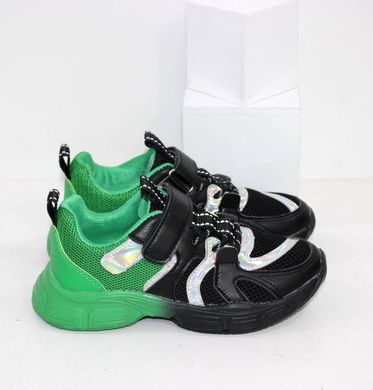 Кроссовки подростковые TTXS (Paliament) Черный с зеленым (C222 black-green (36 (22 см))
