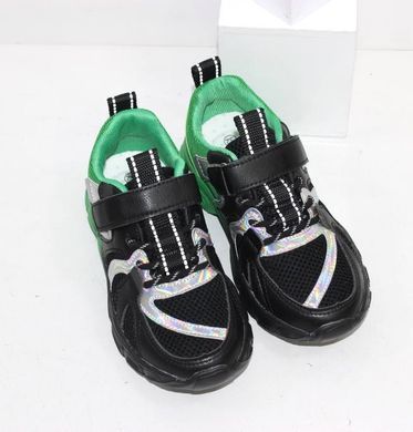 Кроссовки подростковые TTXS (Paliament) Черный с зеленым (C222 black-green (36 (22 см))