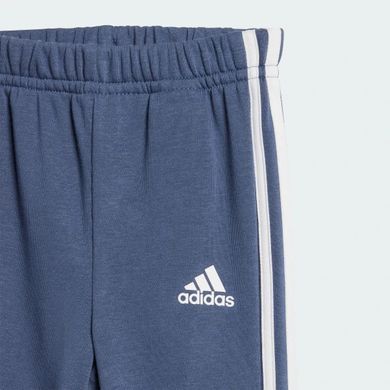 Комплект костюм Adidas: світшот, джоггери Essentials 3-Stripes дитячий Різнокольоровий (IZ4979 green lav25 (9-12 місяців)