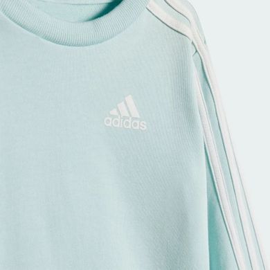 Комплект костюм Adidas: світшот, джоггери Essentials 3-Stripes дитячий Різнокольоровий (IZ4979 green lav25 (9-12 місяців)