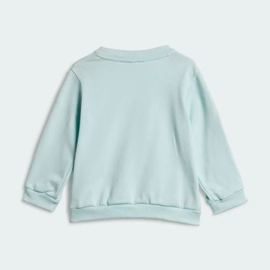 Комплект костюм Adidas: світшот, джоггери Essentials 3-Stripes дитячий Різнокольоровий (IZ4979 green lav25 (9-12 місяців)